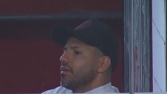 Kun Agüero estuvo en el Libertadores de América. (Captura TV)